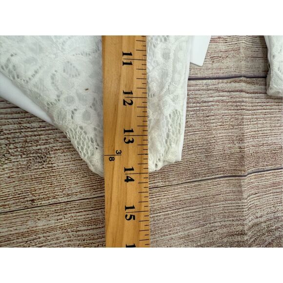 NWT‎ Beach Riot Swim White Selena Lace One Piece Side Cutout Bow Bridal Swimsuit - Picture 9 of 12